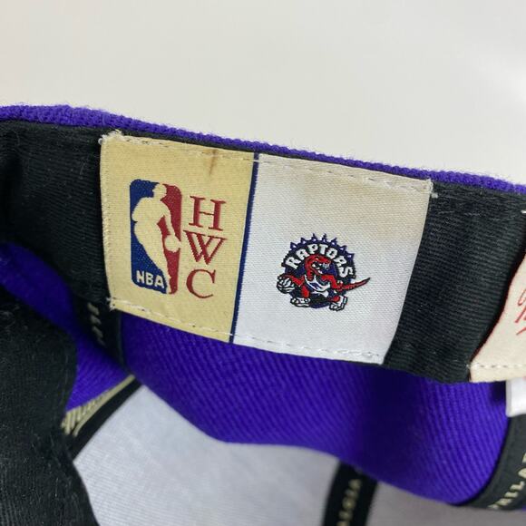 Mitchell Ness Toronto Raptors Hat 7 1/4 Purple 2 Tone Team Logo Fitted Cap NBA - Picture 8 of 9